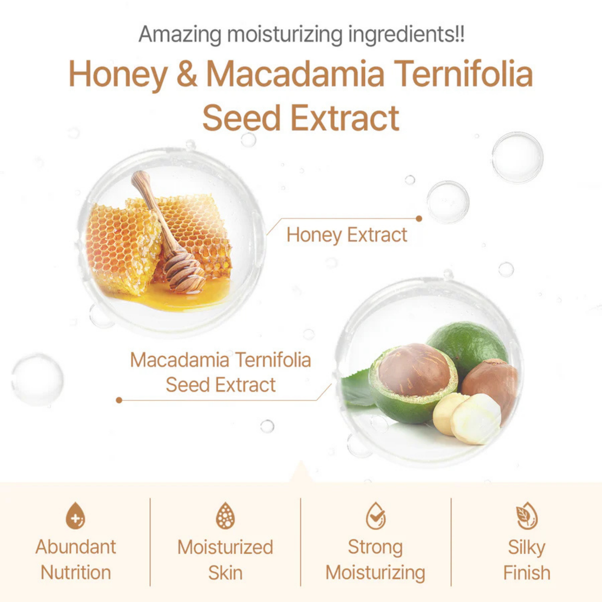 KUNDAL Honey & Macadamia Pure Natural Moisturizing Refreshing Body Lotion Baby Powder 500ml
