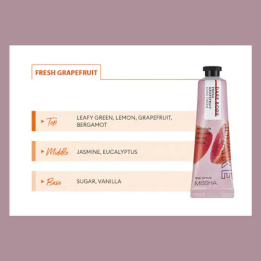 MISSHA Dare Body Hand Cream Fresh Grapefruit 30ml - ORION XO Exclusive