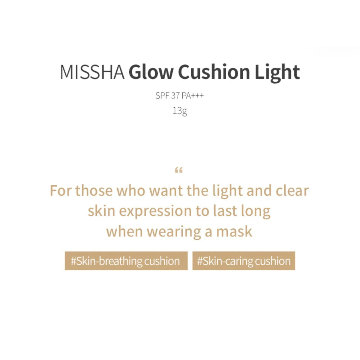 MISSHA Glow Cushion Light NO.23 SAND 14g - ORION XO Exclusive