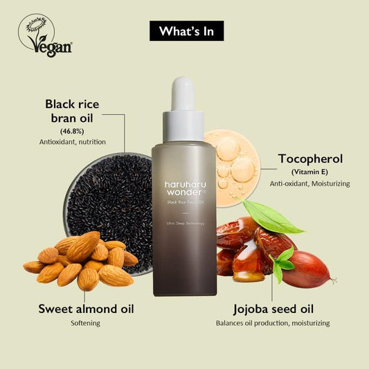 Haruharu WONDER Black Rice Facial Oil-30ml - ORION XO Exclusive