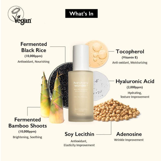 Haruharu WONDER Black Rice Hyaluronic Anti-Wrinkle Serum 50ml - ORION XO Exclusive