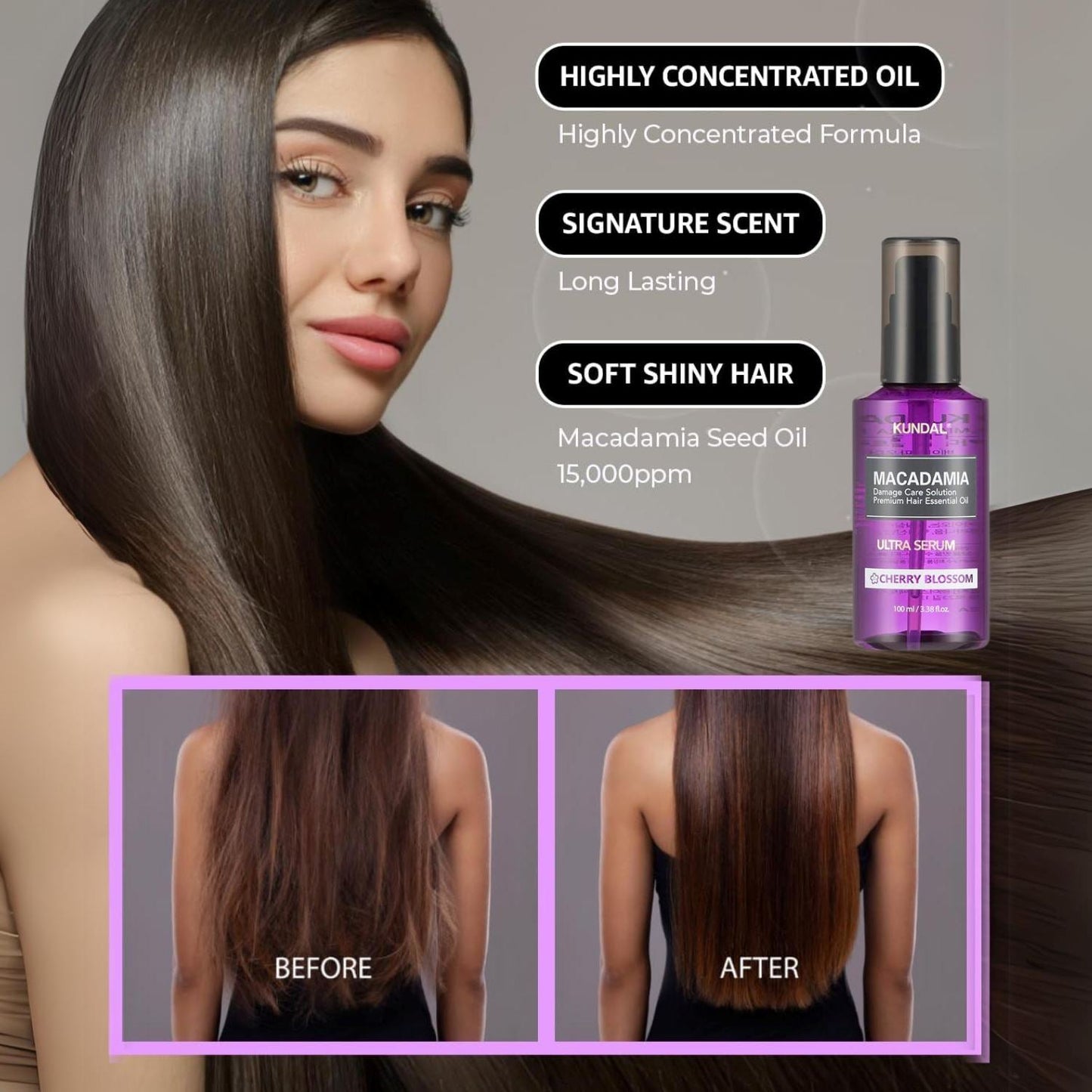 KUNDAL Macadamia Ultra Hair Serum Cherry Blossom 100ml Hair Care KUNDAL ORION XO Sri Lanka