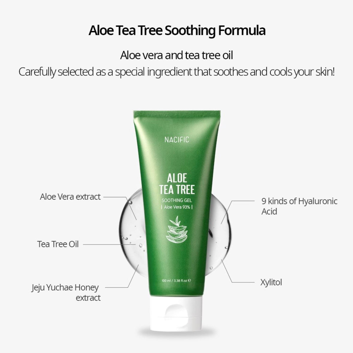 NACIFIC Aloe Tea Tree Soothing Gel 100ml - ORION XO Exclusive
