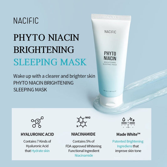 NACIFIC Phyto Niacin Brightening Sleeping Mask 100ml (5% Niacinamide) - ORION XO Exclusive