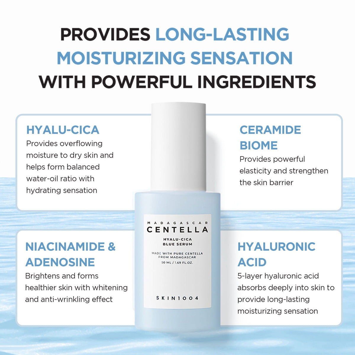 SKIN1004 Madagascar Centella Hyalu-Cica Blue Serum 50ml - ORION XO Exclusive