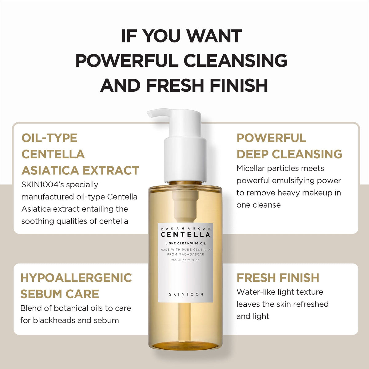 SKIN1004 Madagascar Centella Light Cleansing Oil 200ml - ORION XO Exclusive