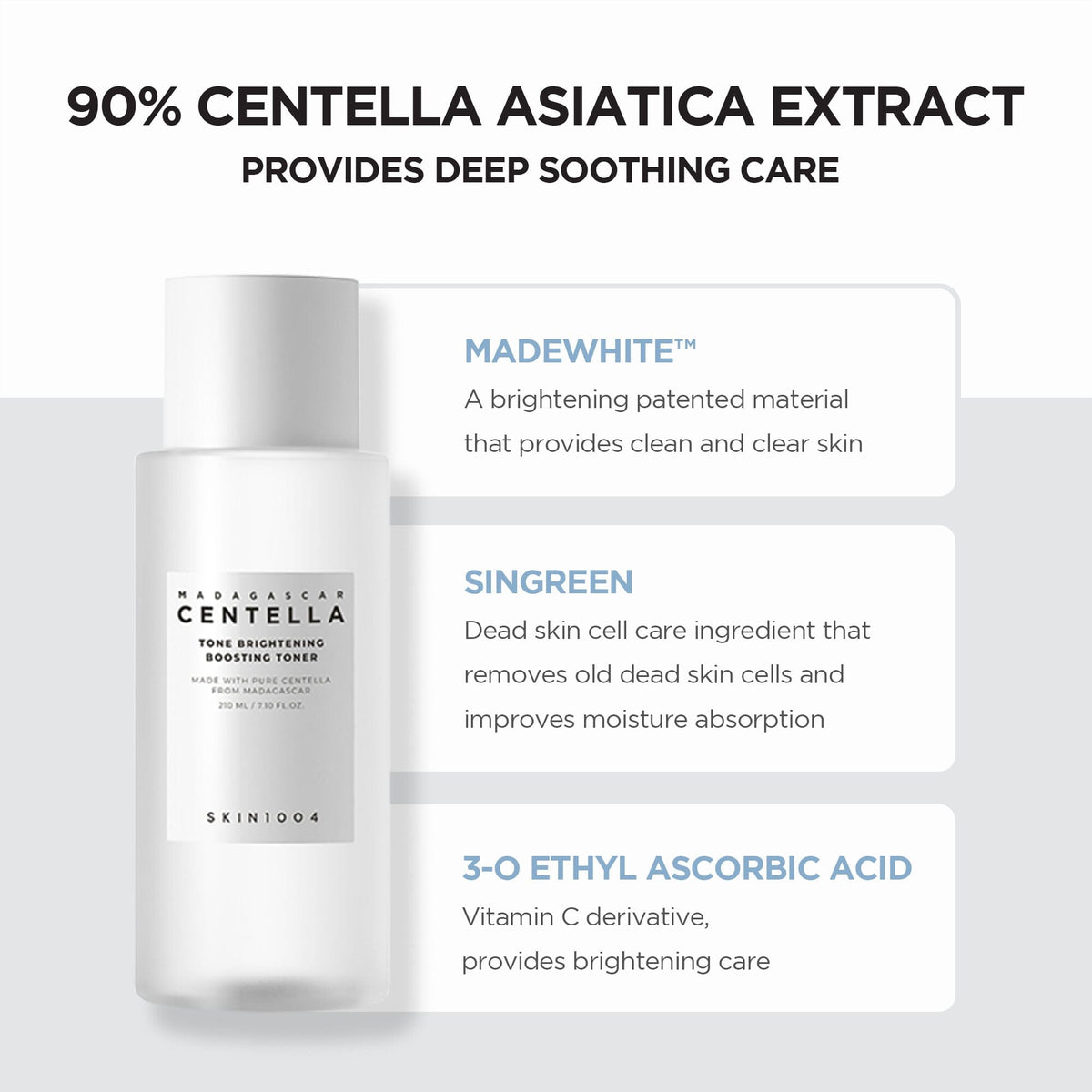 SKIN1004 Madagascar Centella Tone Brightening Boosting Toner 210ml - ORION XO Exclusive