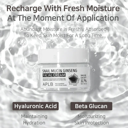 APLB Snail Mucin Ginseng Facial Cream 55ml