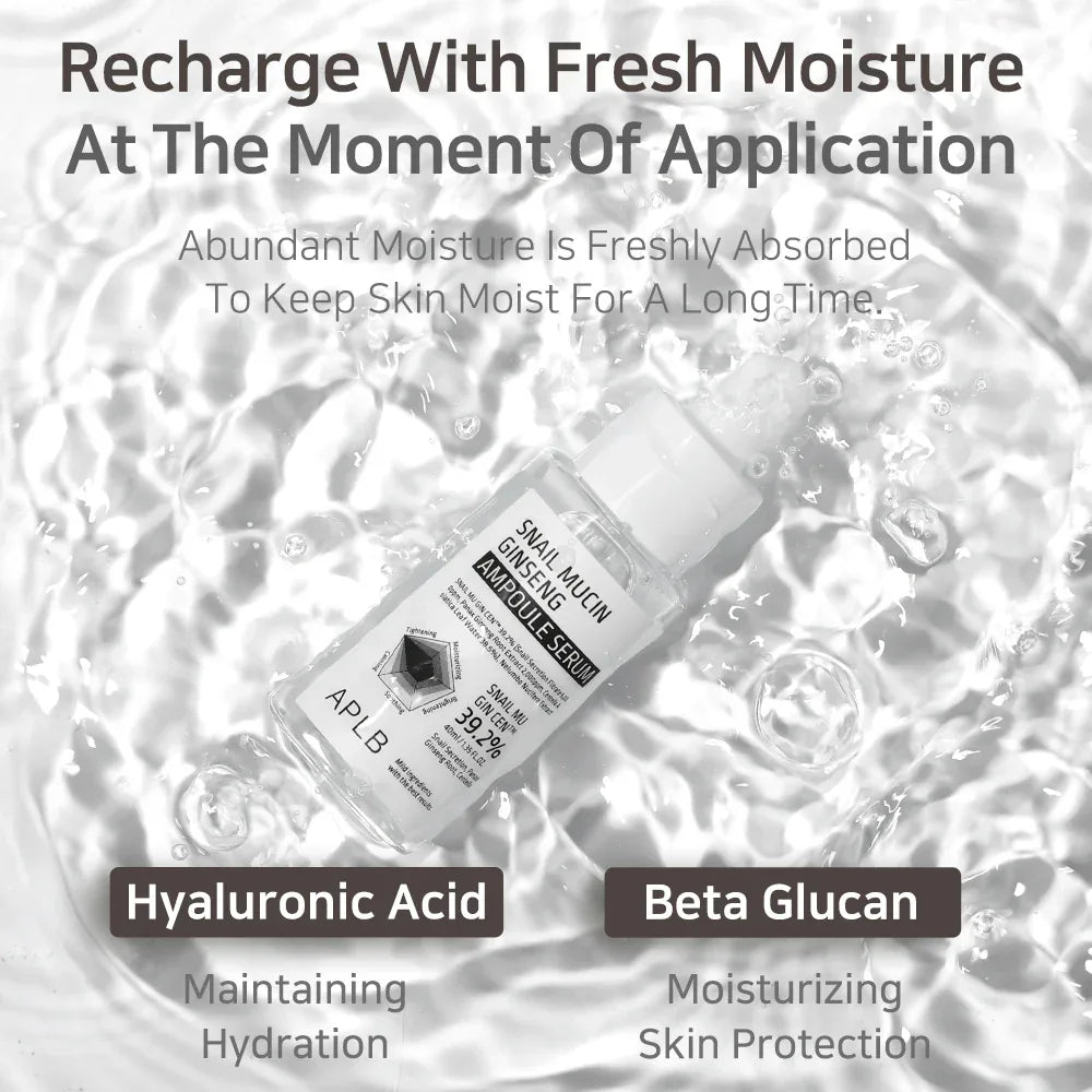 APLB Snail Mucin Ginseng Ampoule Serum 40ml