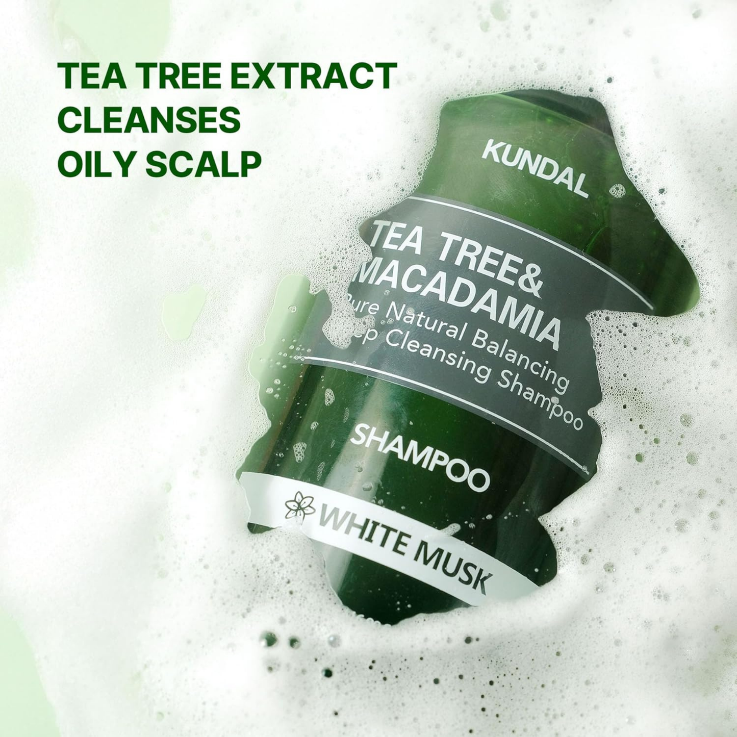 KUNDAL Tea Tree & Macadamia Pure Natural Balancing Deep Cleansing Shampoo White Musk 500ml