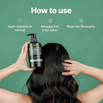 KUNDAL Tea Tree & Macadamia Pure Natural Balancing Deep Cleansing Shampoo White Musk 500ml