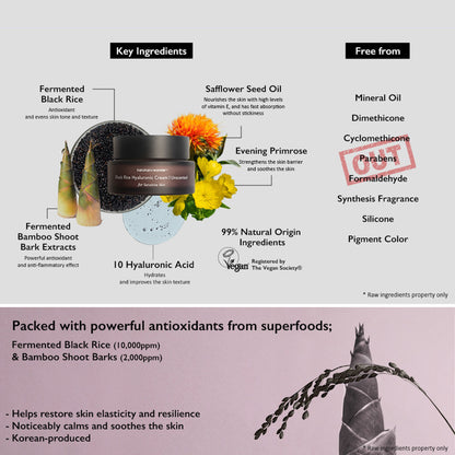 Haruharu WONDER Black Rice 10 Hyaluronic Cream-Unscented 50ml - ORION XO Exclusive