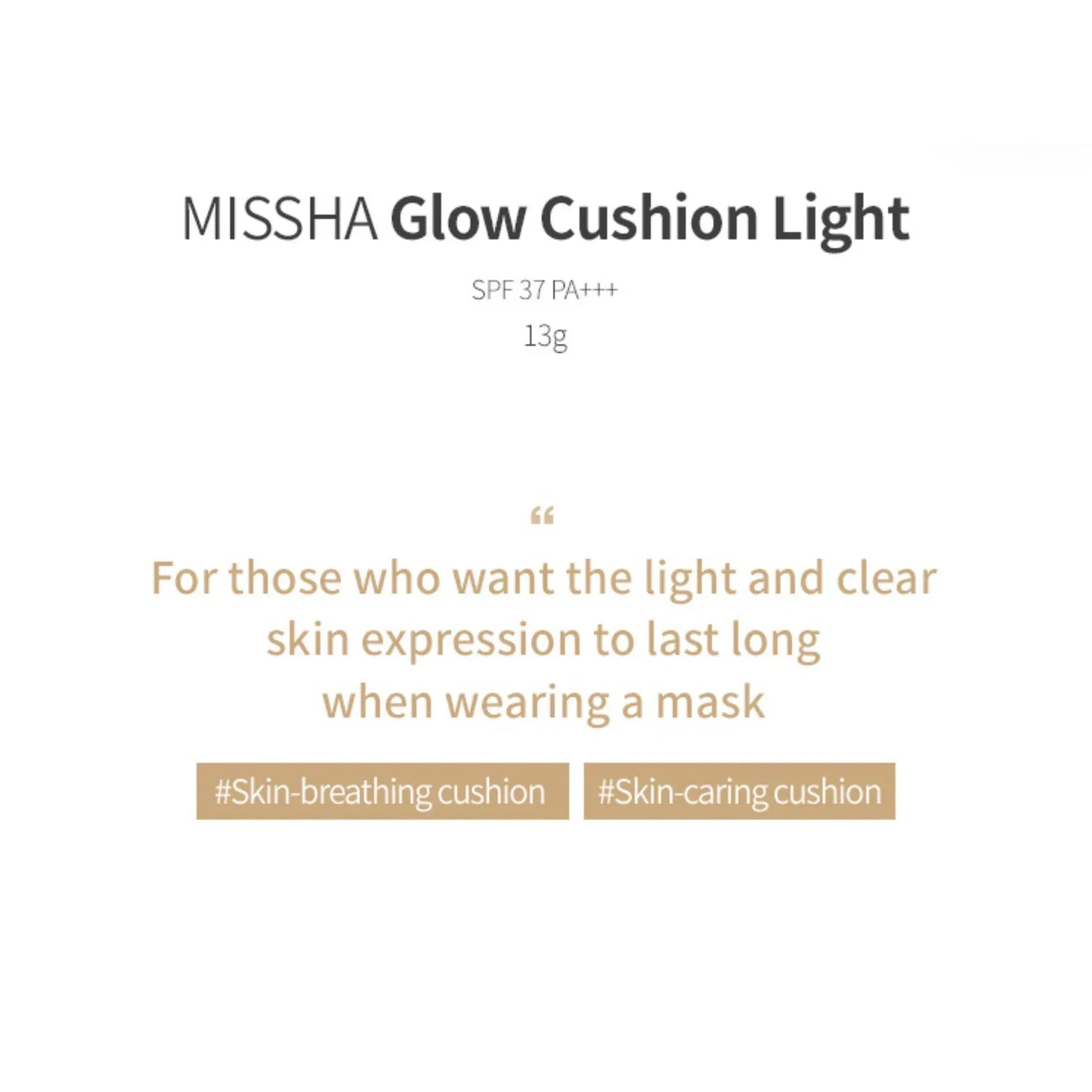 MISSHA Glow Cushion Light NO.23 SAND 14g - ORION XO Exclusive