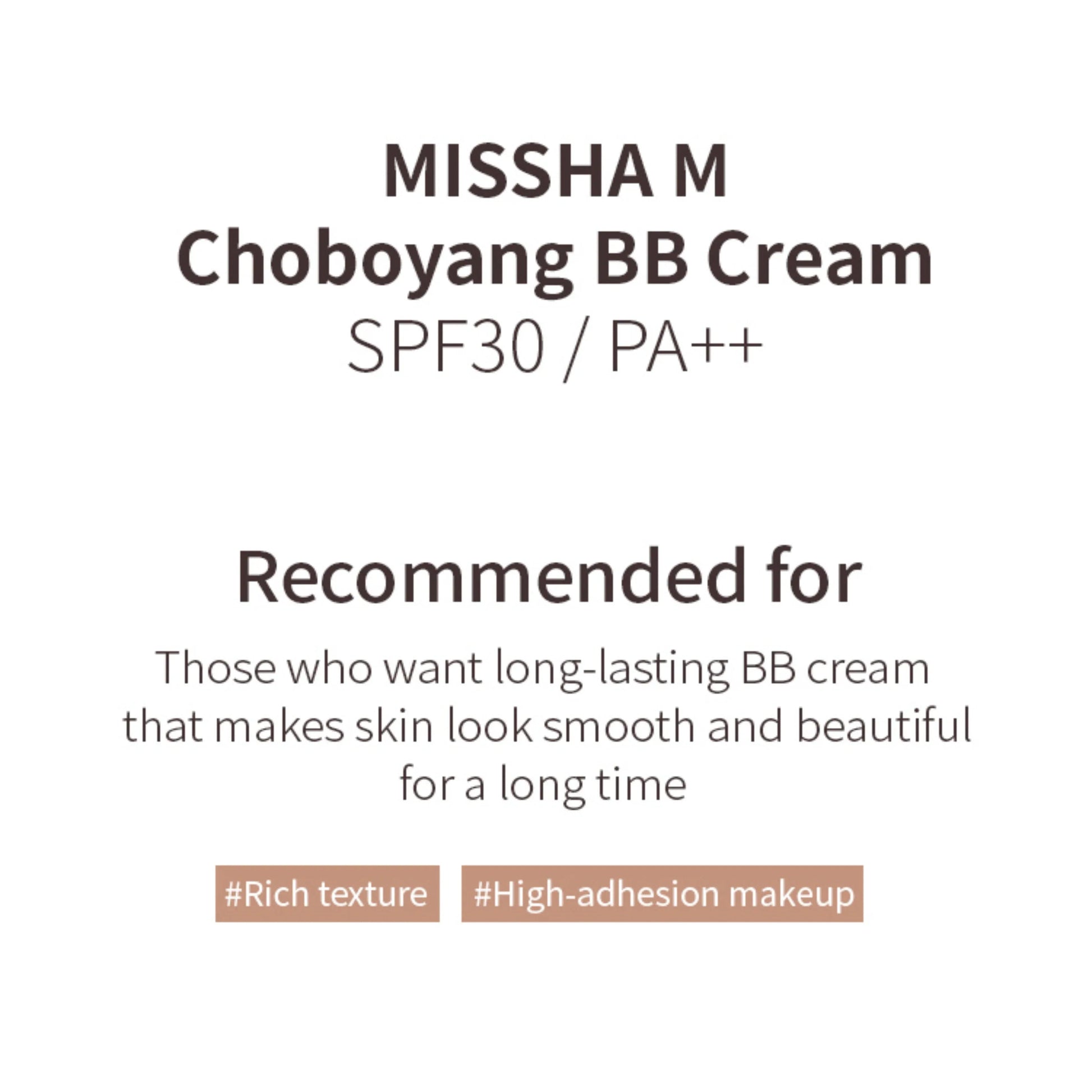 MISSHA M Choboyang BB Cream SPF30/PA++ NO.23 Calm Beige 50ml - ORION XO Exclusive