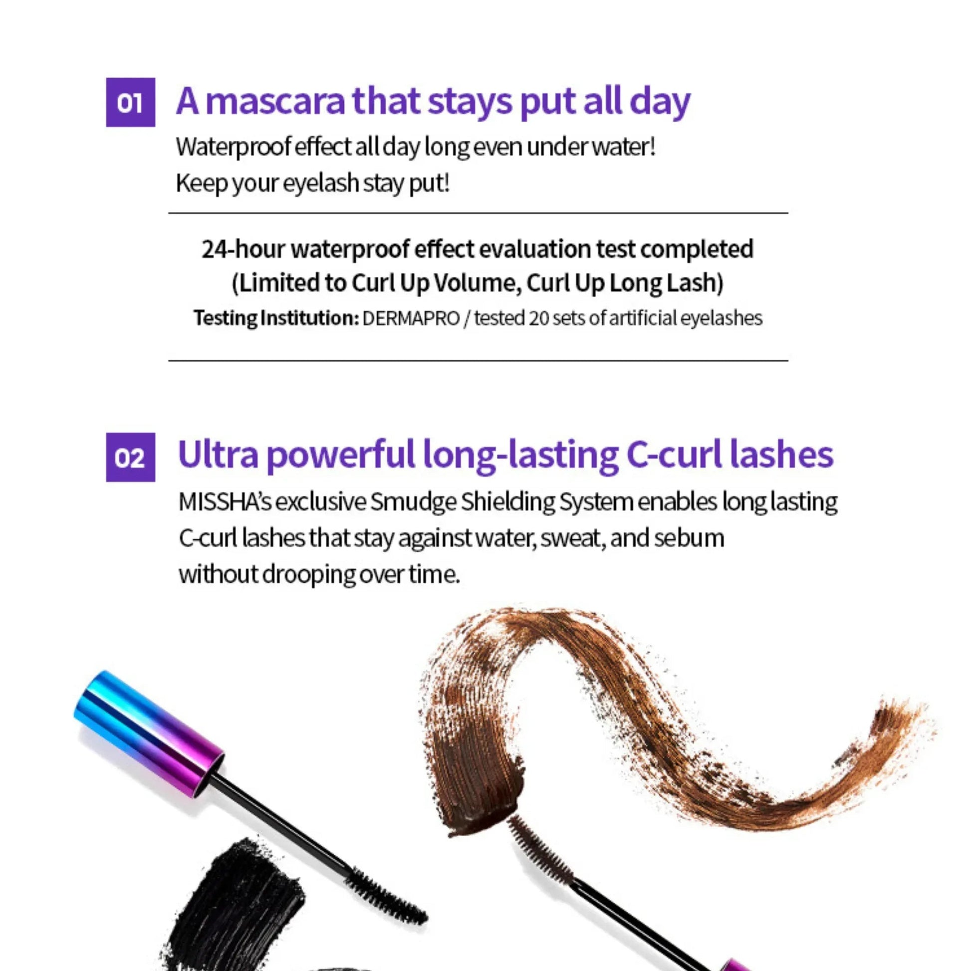 MISSHA Ultra Powerproof Mascara Curling and Lengthening 8g - ORION XO Exclusive