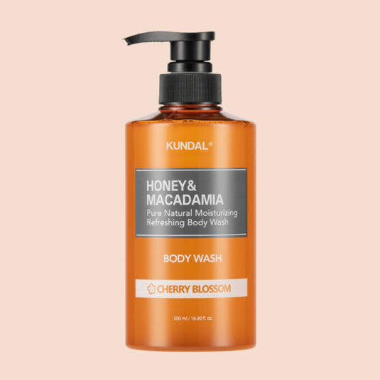 KUNDAL Honey & Macadamia Pure Natural Moisturizing Refreshing Body Wash Cherry Blossom 500ml