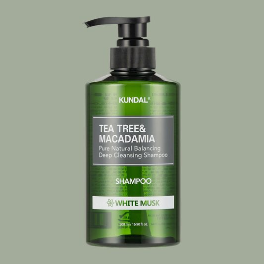 KUNDAL Tea Tree & Macadamia Pure Natural Balancing Deep Cleansing Shampoo White Musk 500ml