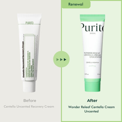 PURITO SEOUL Wonder Releaf Centella Cream Unscented 50ml - ORION XO Exclusive