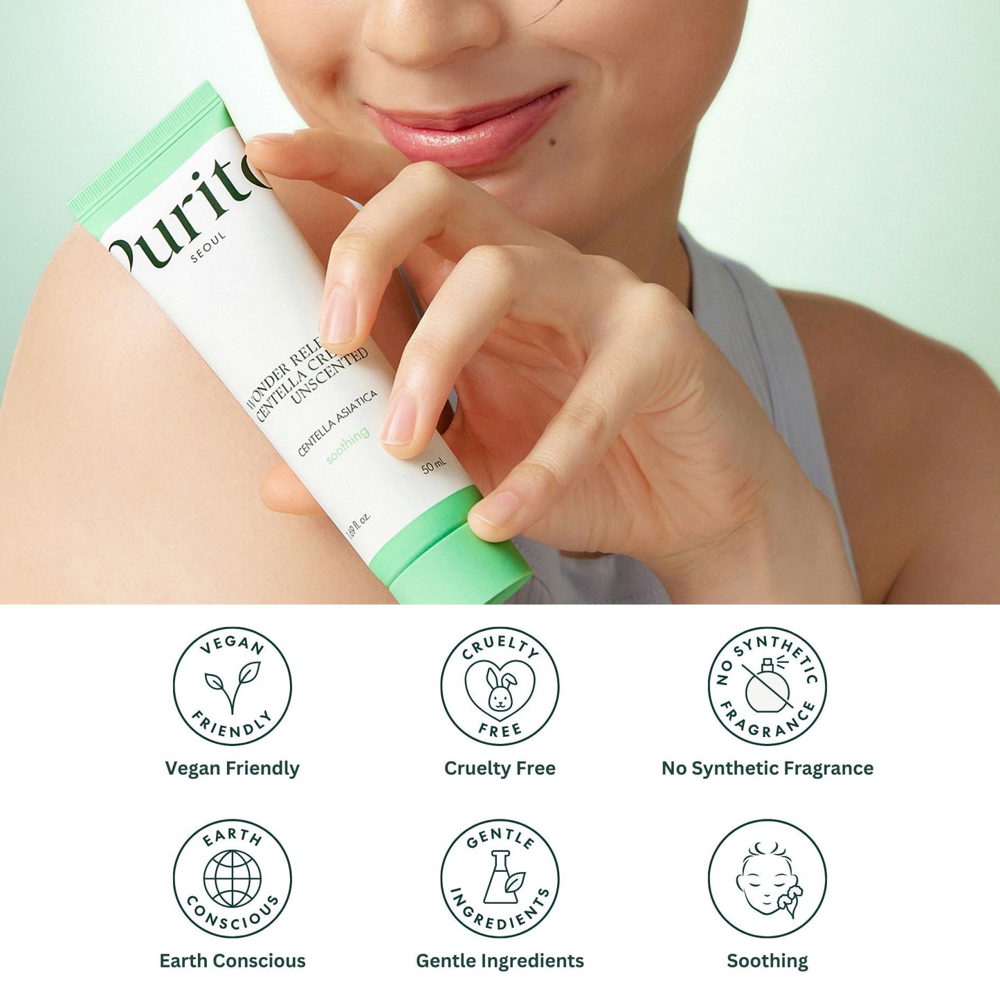 PURITO SEOUL Wonder Releaf Centella Cream Unscented 1ml (Pouch Sample) - ORION XO Exclusive