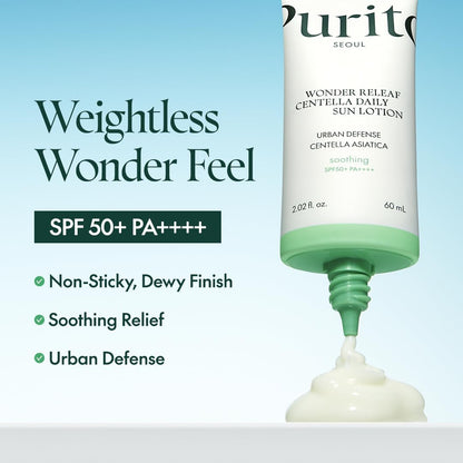 PURITO SEOUL Wonder Releaf Centella Daily Sun Lotion 60ml - ORION XO Exclusive