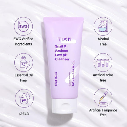 TIA'M Snail & Azulene Low pH Cleanser 200ml