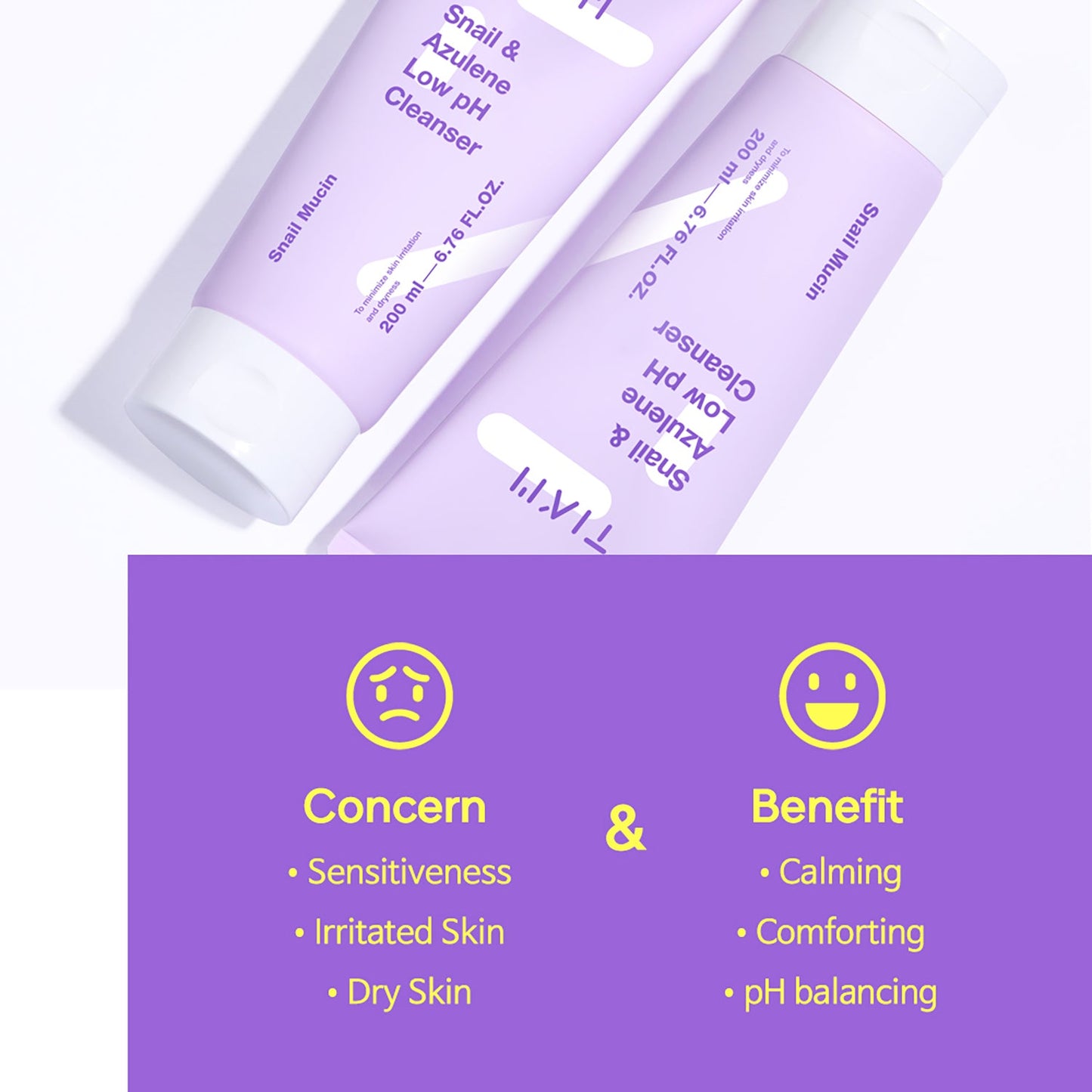 TIA'M Snail & Azulene Low pH Cleanser 200ml