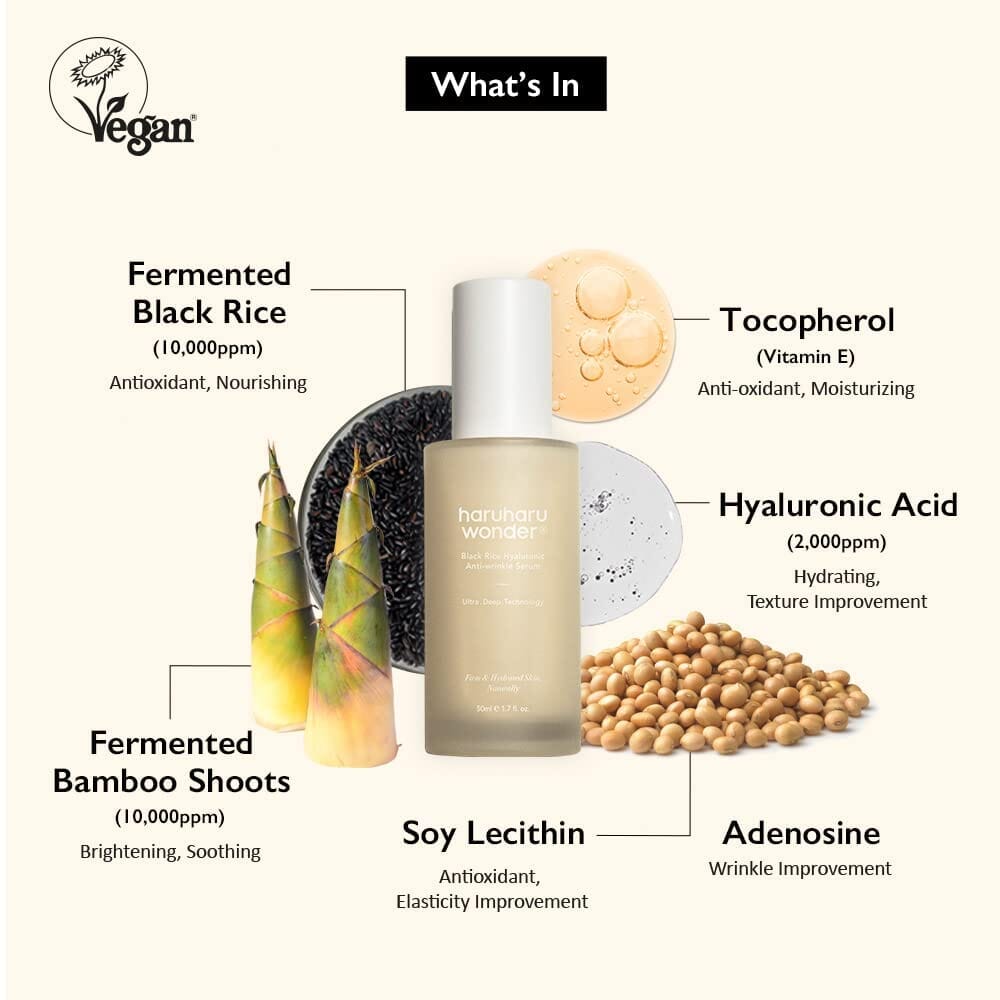 Haruharu WONDER Black Rice Hyaluronic Anti-Wrinkle Serum 50ml - ORION XO Exclusive