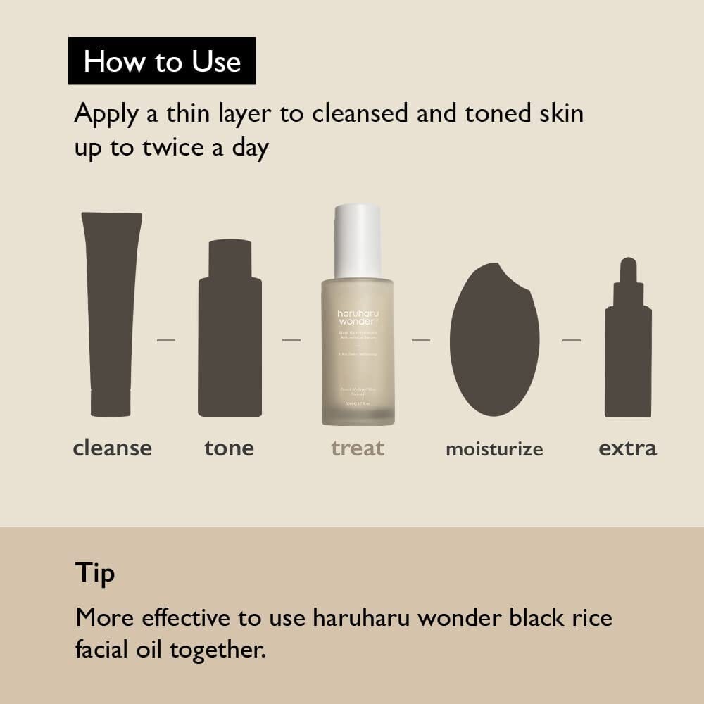 Haruharu WONDER Black Rice Hyaluronic Anti-Wrinkle Serum 50ml - ORION XO Exclusive