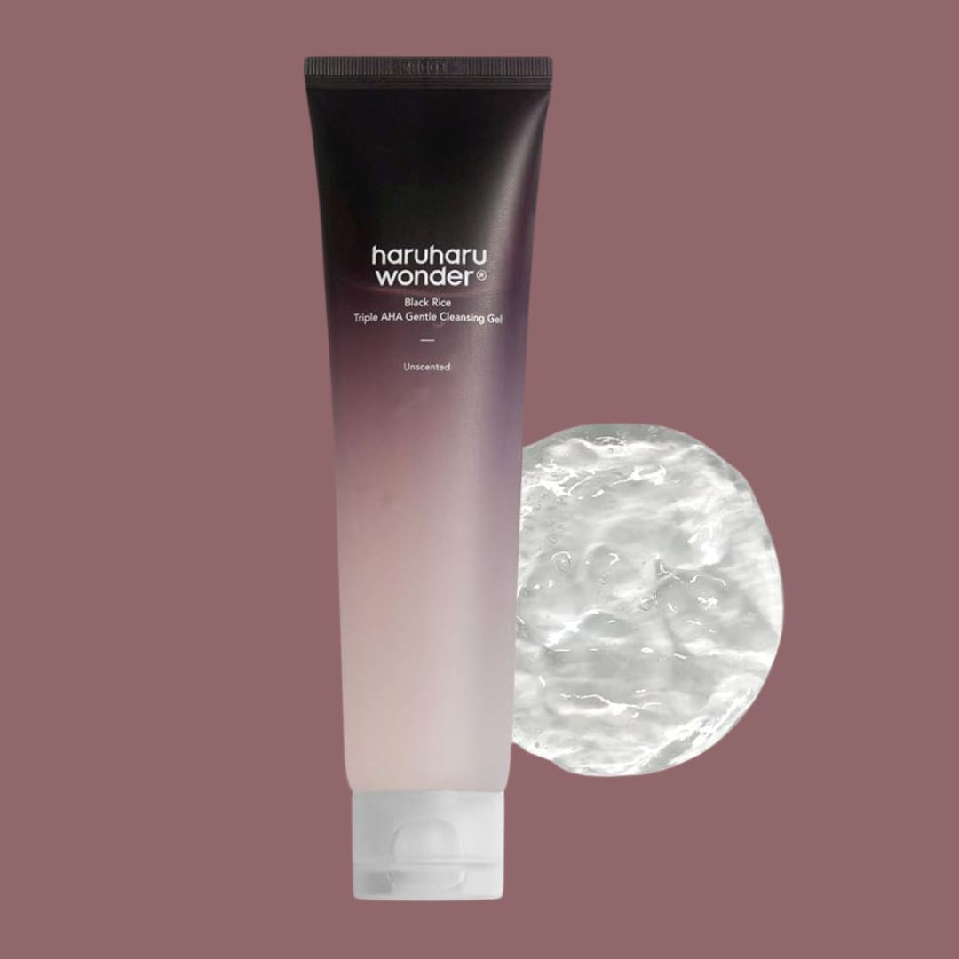 Haruharu WONDER Black Rice Triple AHA Gentle Cleansing Gel Unscented 100ml - ORION XO Exclusive