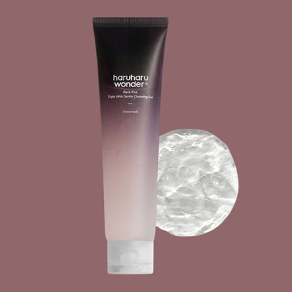 Haruharu WONDER Black Rice Triple AHA Gentle Cleansing Gel Unscented 100ml - ORION XO Exclusive