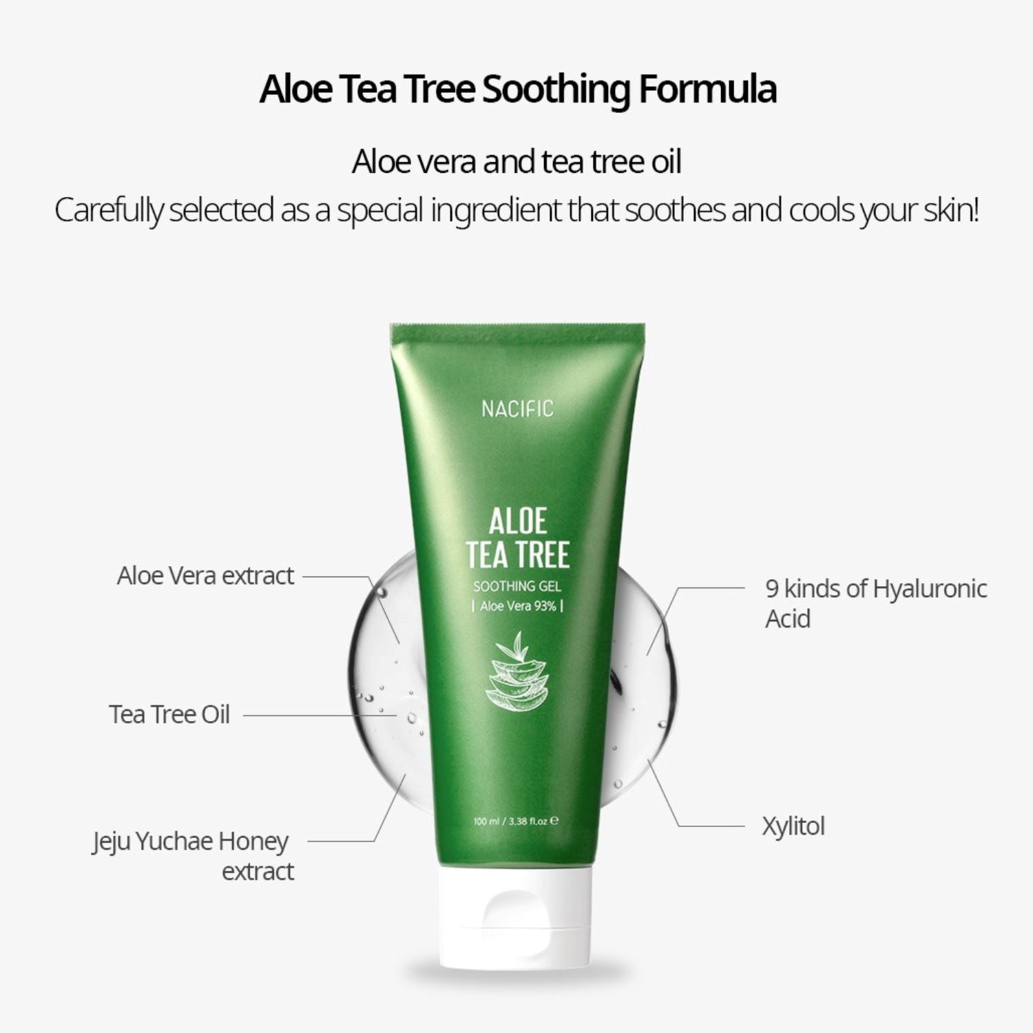 NACIFIC Aloe Tea Tree Soothing Gel 100ml - ORION XO Exclusive