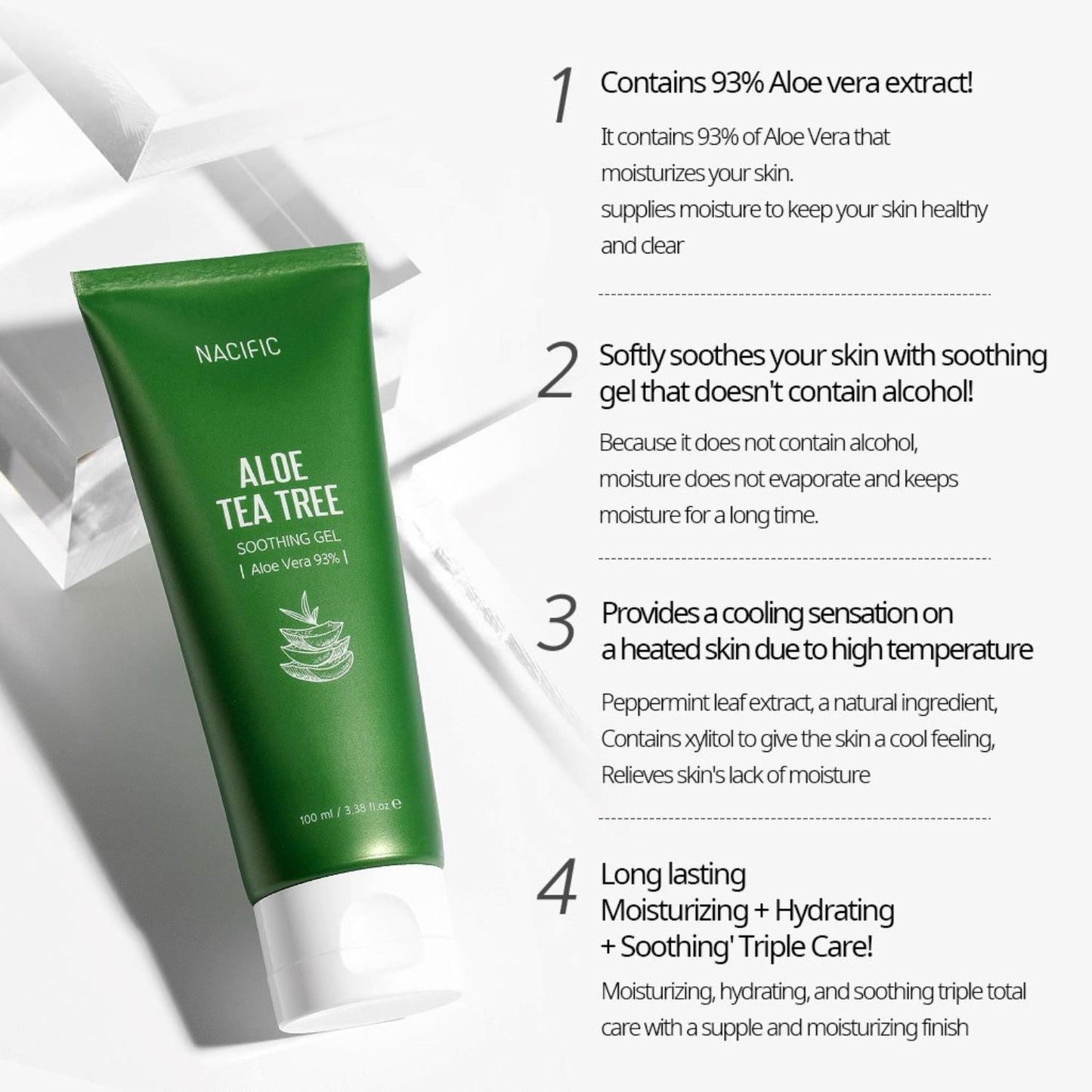 NACIFIC Aloe Tea Tree Soothing Gel 100ml - ORION XO Exclusive