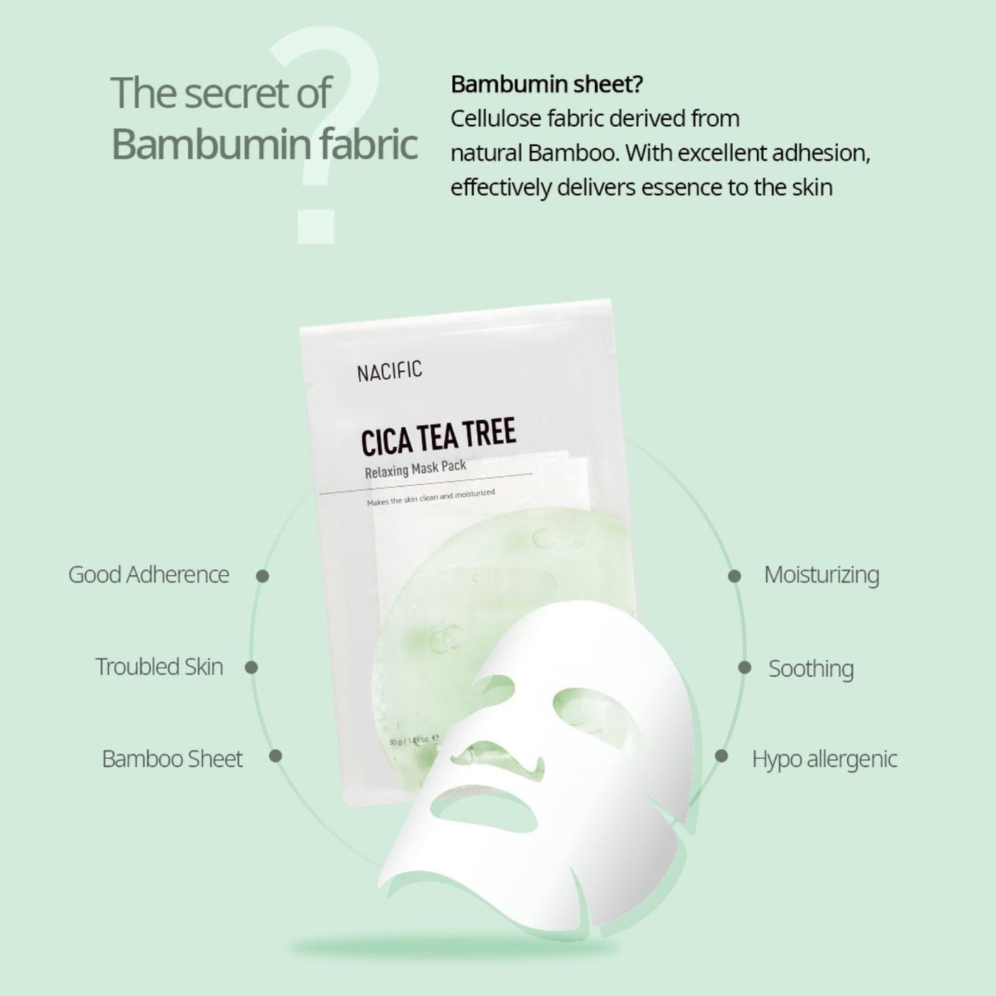 NACIFIC Cica Tea Tree Relaxing Mask (1ea) - ORION XO Exclusive