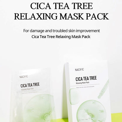 NACIFIC Cica Tea Tree Relaxing Mask (1ea) - ORION XO Exclusive