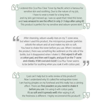 NACIFIC Fresh Cica Plus Clear Toner 150ml - ORION XO Exclusive