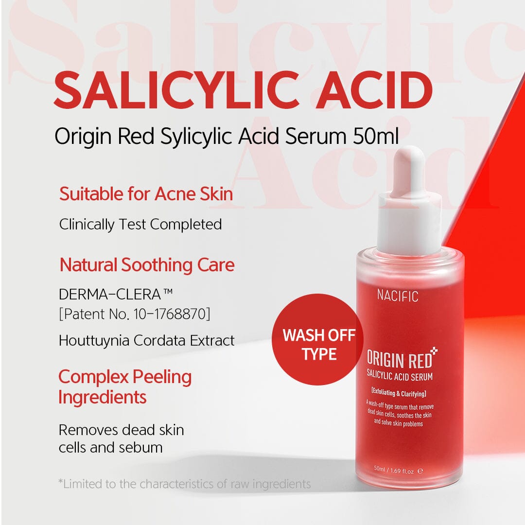 NACIFIC Origin Red Salicylic Acid (Wash-Off) Serum 50ml - ORION XO Exclusive