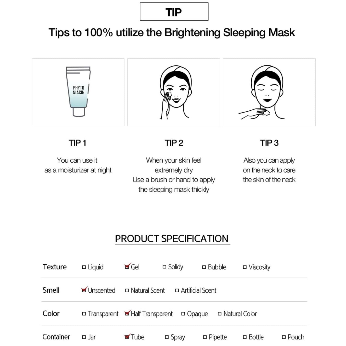 NACIFIC Phyto Niacin Brightening Sleeping Mask 100ml (5% Niacinamide) - ORION XO Exclusive