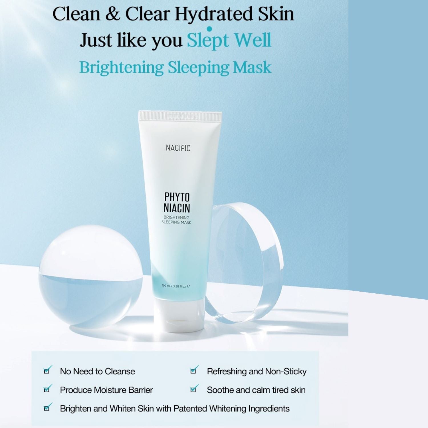 NACIFIC Phyto Niacin Brightening Sleeping Mask 100ml (5% Niacinamide) - ORION XO Exclusive