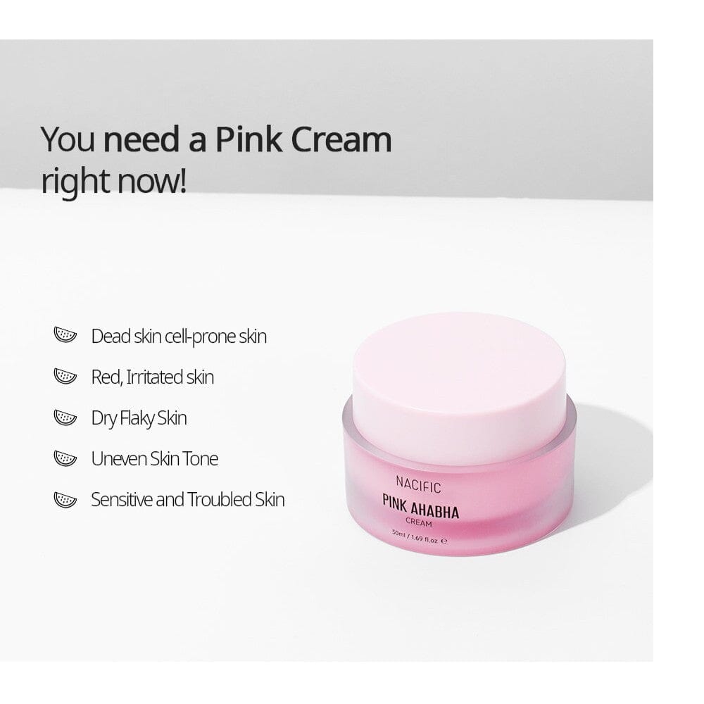 NACIFIC Pink AHA BHA Cream 50ml - ORION XO Exclusive