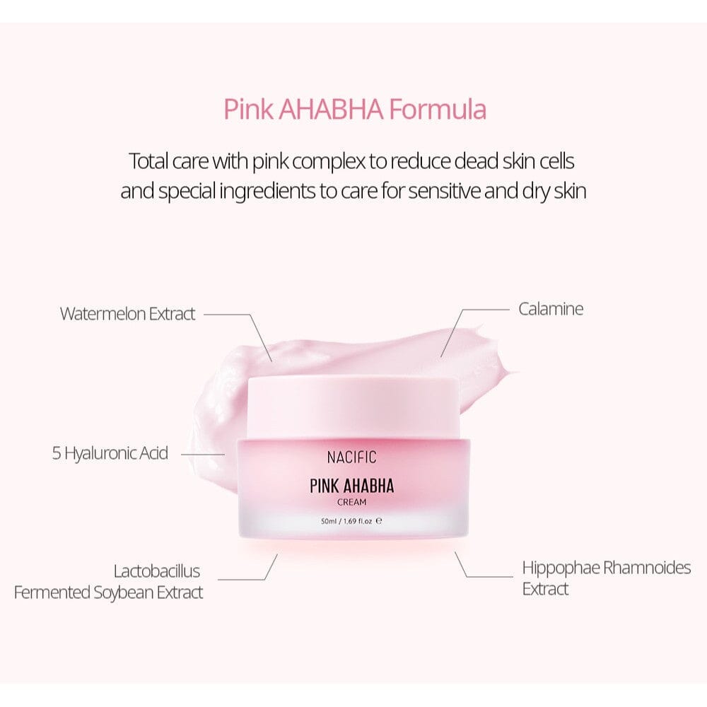 NACIFIC Pink AHA BHA Cream 50ml - ORION XO Exclusive