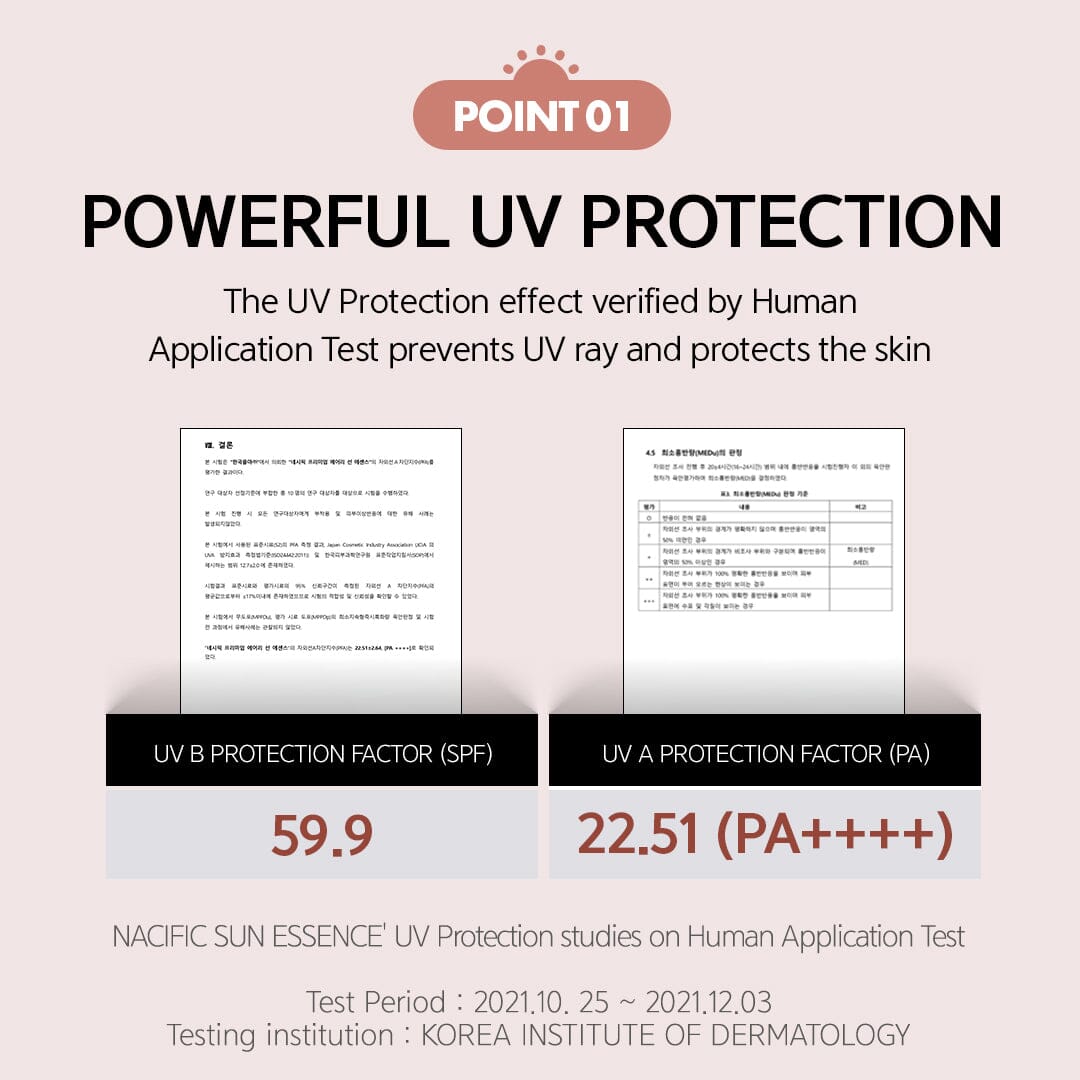 NACIFIC Vegan Sun Essence Verified SPF50+/ PA++++ 50ml - ORION XO Exclusive