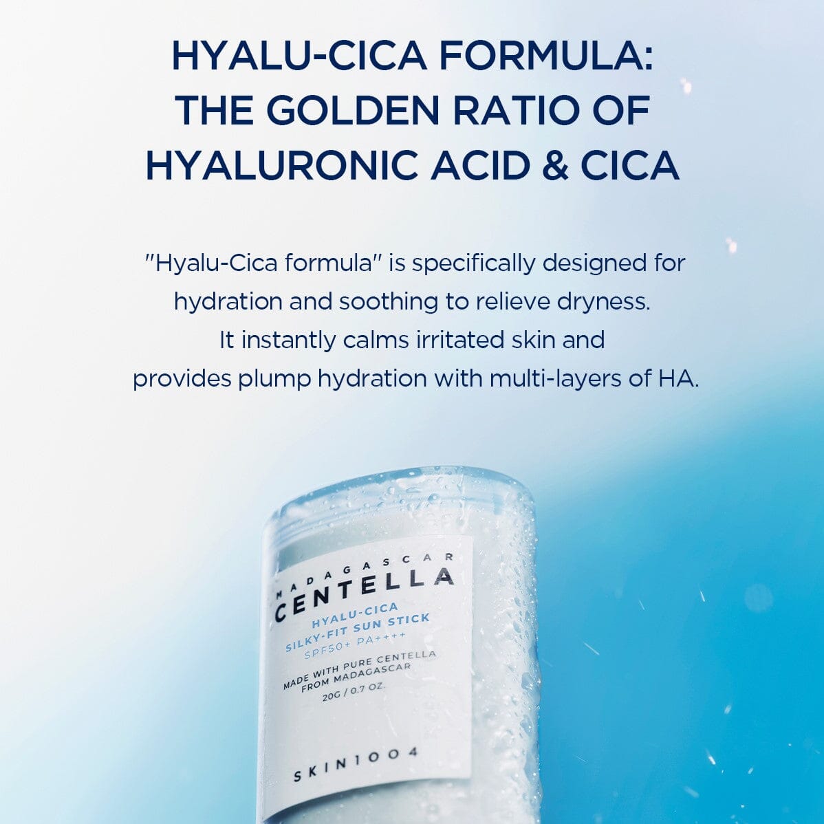 SKIN1004 Madagascar Centella Hyalu-Cica Silky Fit Sun Stick  SPF 50+ PA++++ - ORION XO Exclusive